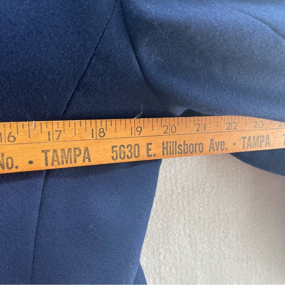 Vintage Pendleton 100% Virgin Wool Royal Blue Two Button Women's Blazer Size 10 - Picture 8 of 11